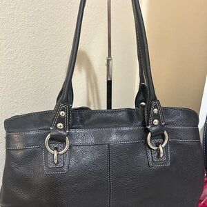 Coach Black Leather Shoulder Bag